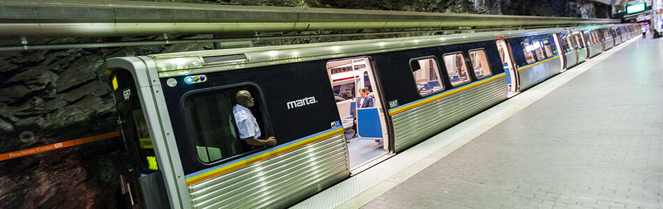 MARTA subway in Atlanta GA full
